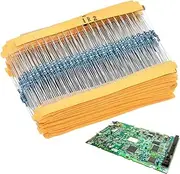 Resistor Kit,600X Variety Fixed Resistor Assortment | Multiple Values, Common Resistors Assorted, 10 Ohm to1 M Ohm for Electronic Enthusiasts