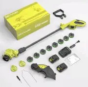 Seyvum Electric 20V 12" Weed Whacker with 2 Batteries "2 In 1" Trimmer Edger