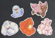 Pokemon Vulpix Mini Sticker Bundle A9