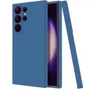 MCC For Samsung Galaxy S22 Ultra 5G Soft Liquid Silicone Shockproof Case Cover S908 [Dark Blue]