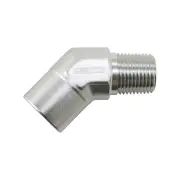 Aeroflow 45 Degree NPT Female to Male NPT Fitting 1/2" NPT Silver