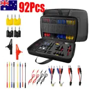 92Pcs Automotive Multimeter Test Lead Kit Electrical Alligator Clip Probe Tool