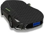 Half Car Cover for Renault Captur 2021-2024 | 4227 x 1797 x 1576 mm | All Weather Rainproof and Dustproof Rainproof Hail Proof,Anti-Scratch Anti-Collision Outdoor Uv Protector(Black)