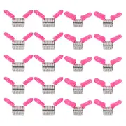 bead clamp, 20 Pcs Bead Wire End Bead Clamps with Handle, Pink