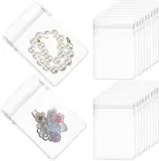 DINHEAROM 100Pcs Clear Jewelry Storage Bags Mini Plastic Earring Bags with Press Seal Closure for Small Business Versatile Use for Crafts Travel Essentials and More