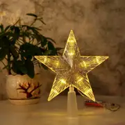 Christmas Star Tree Topper Light 30LED Star Shaped Light for Xmas Tree Home Shop Office -Warm White