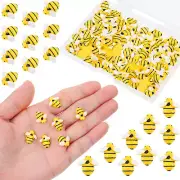 45 Pcs Tiny Resin Bees Small Plastic Bumble Bee Decor Honey Bee Decorations for