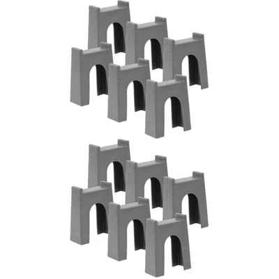 Set of 2 Child Train Track Supports Toy Bridges and Tunnels Model