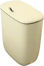 JISADER Hanging Trash Can Compost Bucket for Kitchen Cabinet Door Compost Bin Rubbish Bin for Home Office Indoor Bedroom Household, Cream Large