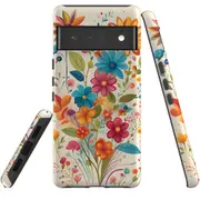 For Google Pixel 6 Pro Tough Protective Cover, Floral Symphony