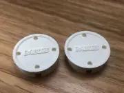 MKS - old school Graphite X Pedal Caps - White - old school bmx