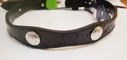 Faded Glory Boy's Western Belt Size LARGE (28-30) Black With Silver Accents NEW