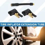 3.94" Car Tire Inflator Extension Tube w/ Deflatable Air Chuck 0.305inx32TPI