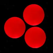 3 Pieces Glow In Dark Red LED Light Up Golf Ball Official Size Weight