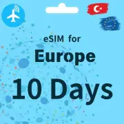Europe eSIM 10Days| 10GB/20GB/30GB | Data ONLY |
