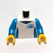 Lego - Minifigure Torso - White Blue, Logo