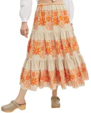 Maje Linen-Blend Skirt