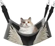 EdWal angel feathers print Soft Sleeping Hammock Cat Hammock for Cage Hanging,Pet Hammock Bed Adjustable for Small Animals
