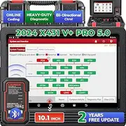 LAUNCH X431 V+ PRO 5.0 Diagnostic Scan Tool, 2024 Elite Global Version, ECU Coding 37+ Reset HD Trucks Scan, All System Diagnostic scanner, VAG Guide AutoAuth FCA SGW, CANFD DOIP 2 Yrs Free Update