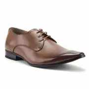 New Men's Classic Pointy Toe Derby Lace Up Oxfords Casual Pointed Dress Shoes