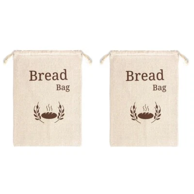 Linen Bread Bag Reusable Bread Bags Food Storage Bag Bread Storage Bags1641