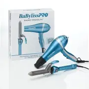 BaBylissPRO Nano Titanium Ionic Hair Dryer and 1" Spring Curling Iron BNTPP68