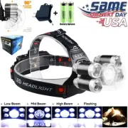 2300LM T6 + XPE LED Headlamp Rechargeable Head Light Flashlight Torch Lamp USA