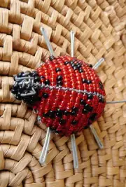 African Wire Beads Photo Clip Lady Bug South Africa Fair Trade