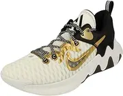 [Nike] Unisex-Adult Giannis Immortality Basketball Shoe, WHITE/METALLIC GOLD-BLACK, 11 UK