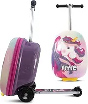 [Flyte] Zinc Kids Suitcase Scooter Luna The Unicorn 18"