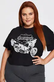 Black Short Sleeve Cali Harley T-shirt