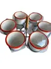 Hearth & Hand With Magnolia Enamelware 18 Oz Cups Drink Caddy Metal New w/ Tags