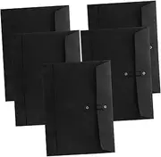 Tofficu Black Card Paper Envelope Bag 5 Pack Letter Size Mailing Envelopes for Business Personal Use