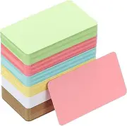uxcell 3.5"x2" Blank Paper Business Cards, 300Pcs Small Blank Cards Cardstock Note Card Craft Paper Card for Name Game Memory Business, Multicolor