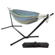 2 Person with Portable Double Hammock with Stand Carry Case Camping Outdoor