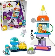 [LEGO] DUPLO Town 3in1 Space Shuttle Adventure 10422 Build-and-Rebuild Rocket Ship, Toddler Educational Science Discovery Toy for 3-Year-Olds and Up