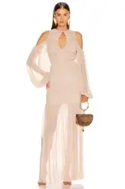 Alice McCALL Spell Maxi Gown Dress Sparkle Nude US2 Beautiful NWT