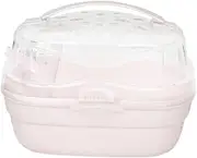 Portable Hamster Carrier Cage Carrying Case 20x16x15cm Versatile for Outgoing Traveling Built in Water Bottle Breathable, Pink