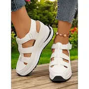 Women's Athletic Sandals with Arch Support – Sporty Velcro Walking Shoes for Travel, Hiking Daily Comfort