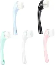 DONFAMDS Elegant Design 5pcs Manual Face Cleansing Brush Set for Gentle Skin Care Random Color