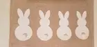 Bunny Table Runner Farmhouse CHIC 12" X 72" Size Beige & White Pom-Pom Tails NEW