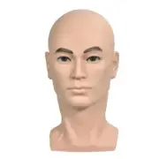 Bald Mannequin Head Male Professional Cosmetology Manikin Head High Quality