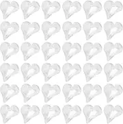 uxcell 40 Pcs 3D Heart White Nail Rhinestones 8x9mm Glass Crystal Rhinestones Pointed Back Crooked Heart Gems for Nail Charm Art DIY Decoration Craft