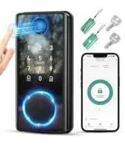 PSOS Keyless Entry Door Lock with Keypad, Smart Dead Bolt Fingerprint Keypad