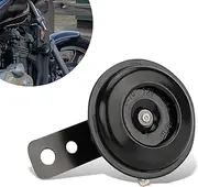 Tesnaao 1 PC Motorcycle Horn Speaker, 12V Super Loud Scooter Horn, 2.59In x 3.77In Metal Design, Vehicle Safety Warning Horn, Universal Horn Replacement for Most Motorcycle (Black)