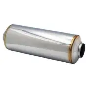 REMARK304 Round Resonator Canister - 5.1" x 15.7" - Center Inlet / Outlet (2.5")