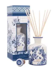 Portus Cale Reed Diffuser Gold and Blue Porcelain Vase 250ml Luxury Authentic