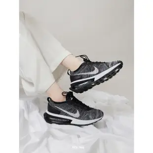 NIKE W AIR MAX FLYKNIT RACER 黑白雪花 編織 氣墊 休閒鞋 女鞋【DM9073-001】