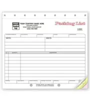 250 Packing List Carbonless Forms Small Format / Nebs/Deluxe No. 127 / 3 Part