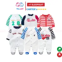 在飛比找蝦皮購物優惠-Sleepsuit Carter 男童嬰兒襪,長袖棉質睡眠身